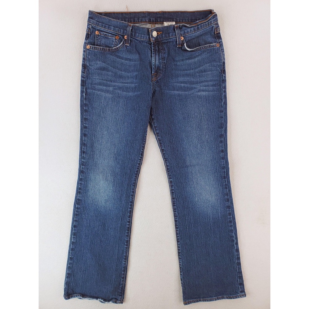Lucky Brand Jeans Womens 10 Mid Rise Flare Dungarees Denim Stretch Bootcut Y2K